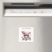 アライグマのパイロット 誕生日 マグネット (インサイチュ (食洗機))