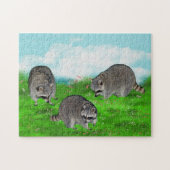 アライグマのパズル ジグソーパズル (横)