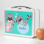 アライグマのパーソナよくはしゃぐライズ メタルランチボックス (インサイチュ)