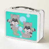 アライグマのパーソナよくはしゃぐライズ メタルランチボックス (裏面)