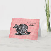 アライグマのピクニック誕生日 カード (正面)