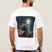 アライグマのピザUFO自撮りTシャツ  Tシャツ (裏面)