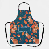 アライグマのモザイクカラフルパタパーソナライズされたーン エプロン (正面)