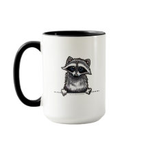 アライグマのラインアート