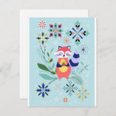 アライグマの休日のおもしろいのデザインカード シーズンカード (正面/裏面)