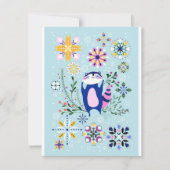 アライグマの休日のおもしろいのデザインカード シーズンカード (正面)