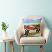 アライグマの兄弟および赤いカヌー クッション (椅子)