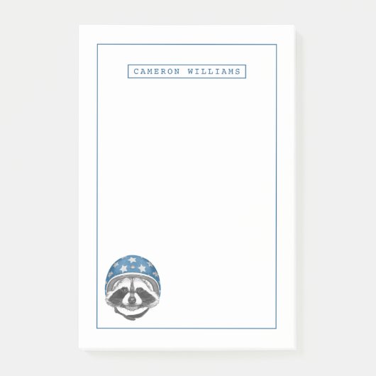 アライグマの向こう見ずは|あなたの名前を加えます ポストイット (正面)