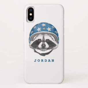 アライグマの向こう見ずは あなたの名前を加えます iPhone X ケース