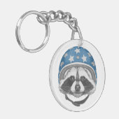 アライグマの向こう見ず キーホルダー (正面左)