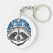 アライグマの向こう見ず キーホルダー (裏面)