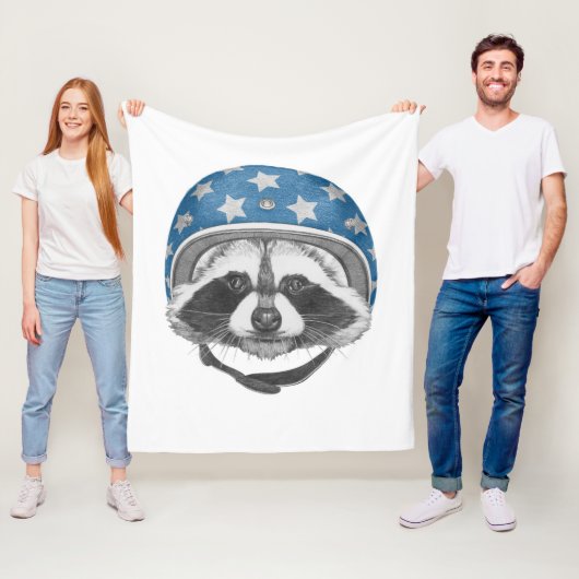 アライグマの向こう見ず フリースブランケット (インサイチュ)