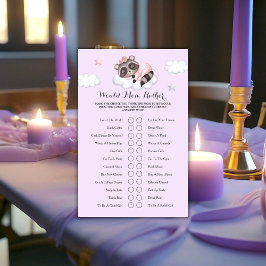 アライグマの女の子の赤ちゃんシャワーのゲームは母親よりもむしろ…