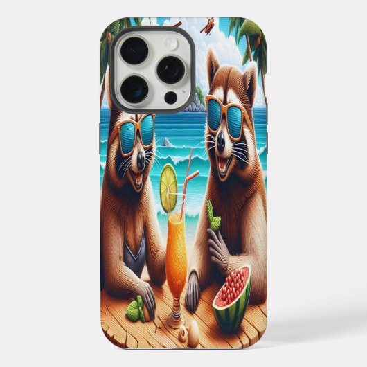 アライグマの待ち合わせ iPhoneケース (裏面)