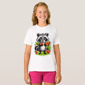 アライグマの森の探検家 Tシャツ (正面フル)