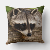 アライグマの正方形の装飾用クッション クッション (裏面)