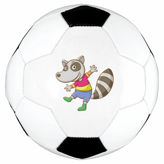 アライグマの漫画 サッカーボール (正面)