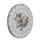 アライグマの漫画 ダーツボード (正面左)