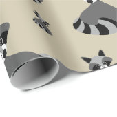 アライグマの絵柄 ラッピングペーパー (ロールコーナー)