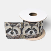 アライグマの絵画 サテンリボン (リール)