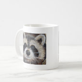 アライグマの絵 コーヒーマグカップ (正面左)