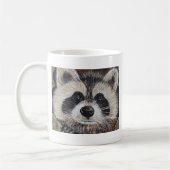 アライグマの絵 コーヒーマグカップ (左)