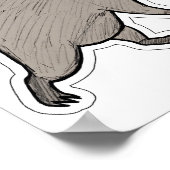 アライグマの肖像画 ポスター (角)