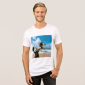 アライグマの自撮り 2 トライブレンドTシャツ (正面全面)