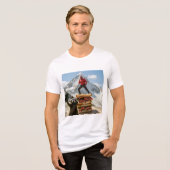 アライグマの自撮り 4 トライブレンドＴシャツ (正面全面)