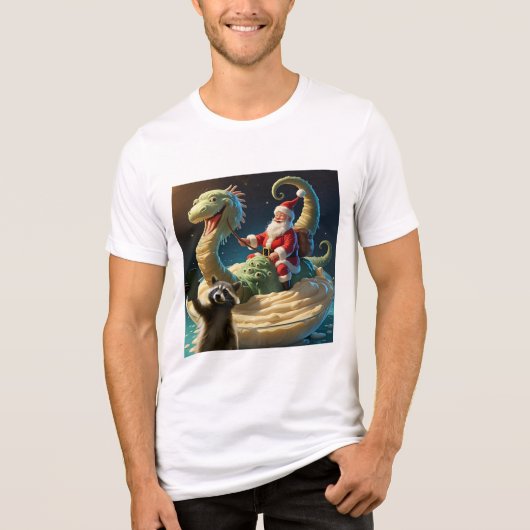 アライグマの自撮り 6 トライブレンドTシャツ (正面)