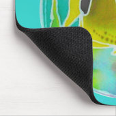 アライグマの蝶魚のろうけつ染めの芸術 マウスパッド (コーナー)