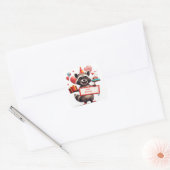 アライグマの誕生日おめでとう バルーン🎁 スクエアシール (封筒)
