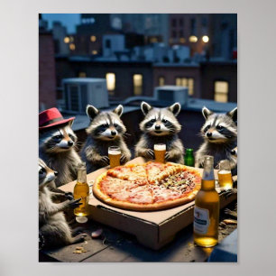 アライグマの金曜ピザの夜 ポスター