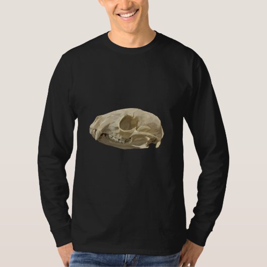 アライグマの頭蓋骨 Tシャツ (正面)