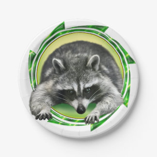 アライグマの顔 ペーパープレート