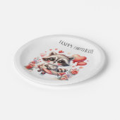アライグマの飛行誕生日 ペーパープレート (アングル)