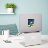 アライグマはただのゴミを話す シール (デスク上のノートパソコン)