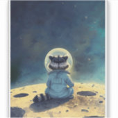 アライグマはただのゴミを話す シール (正面)