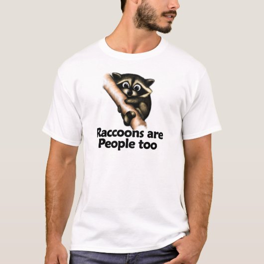 アライグマは人々ですも Tシャツ (正面)
