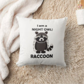 アライグマは夜型人間です 面白いデザイン クッション (ブランケット)