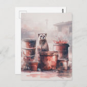 アライグマは廃墟の中で繁栄する ポストカード (正面/裏面)