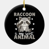 アライグマは私の精神の動物かわいいアライグマ セラミックオーナメント (裏面)