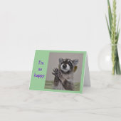 アライグマはNotecard感謝していしています サンキューカード (正面)