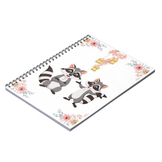 アライグマよくはしゃぐと同じように幸せで気分。 ノートブック (左側)