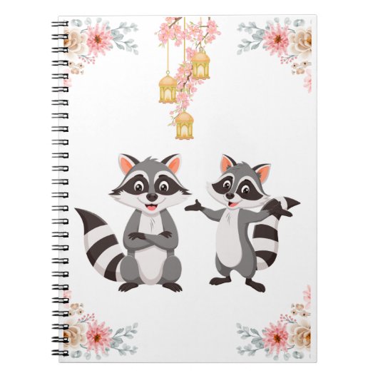 アライグマよくはしゃぐと同じように幸せで気分。 ノートブック (正面)