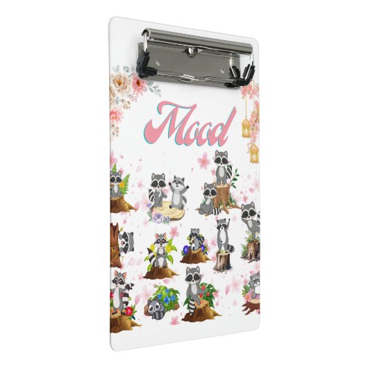 アライグマよくはしゃぐと同じように幸せで気分。 ミニクリップボード (アングル)