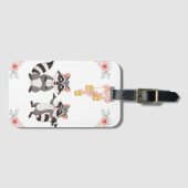 アライグマよくはしゃぐと同じように幸せで気分。 ラゲッジタグ (正面横)