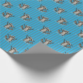 アライグマをテーマにした ラッピングペーパー (角)