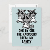 アライグマを一つ一つ ポストカード (正面/裏面)