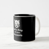 アライグマを愛しているだけの男の子 ツートーンマグカップ (正面右)